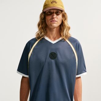 Nike Mens Yuto Short-Sleeve Skate Jersey in Blue | IM5465-437