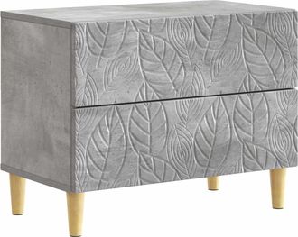 vidaXL Mesita De Noche Gris Hormig&oacute;n 62 X 34,5 X 48 Cm Vidaxl