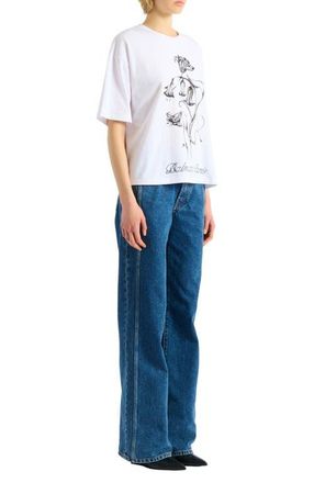 Balmain Printed Balmain Flower T-shirt in White at Nordstrom, Size Xx-Large