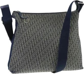 Dior Pre-owned Vintage Trotter Canvas Schoudertas - Dames - Vintage Schoudertas - Blauw - ONE Size - Vintage
