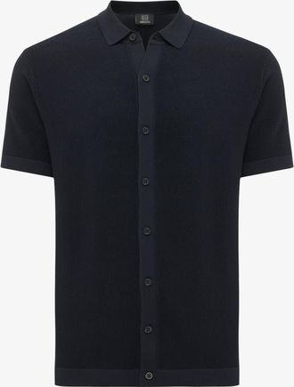 Genti Polo 8-knoops | Donkerblauw