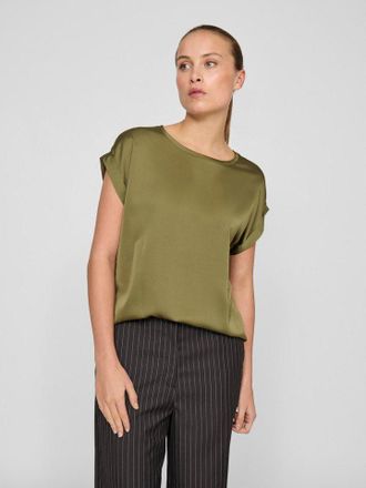 Vila Damen Vinoel S/S Top – Basic T-Shirt Mit V-Ausschnitt, Kurzarm, Normal-Schnitt Für Stilvolle Alltagslooks