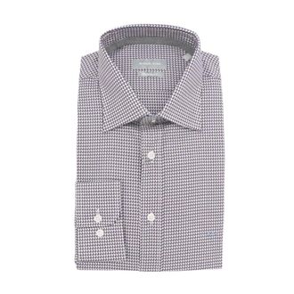 Michael Kors Overhemden, Heren, Bruin, 2Xl, Modern Fit Easy Care Stretch Overhemd