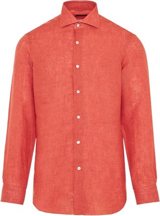 Barba Camicia in lino - Arancione