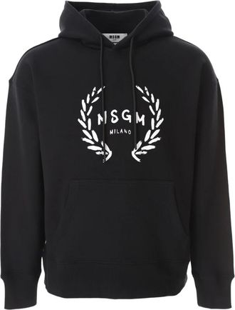 Msgm Msgm, Hoodies & sweatvesten, Heren, Zwart, XL, Katoen, Alloro Hoodie