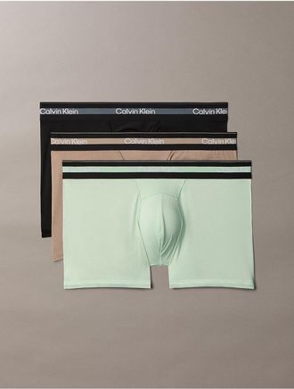 Calvin Klein Mens Icon Active Mesh 3-Pack Trunk - Multi - XL