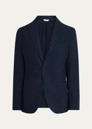 Boglioli Mens Wool and Cashmere Plaid Sport Coat