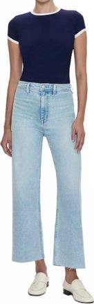 Pistola Denim Womens Penny Crop High Rise Wide Leg Denim Jeans In Collective