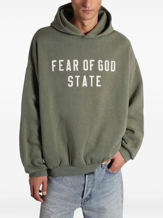 Fear of God Hoodie met logodetail - Groen