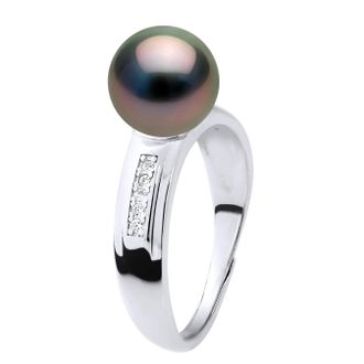 Ateliers Saint Germain Ring Sieraden - Echte Gecultiveerde Tahiti Parel Rond 8-9 mm