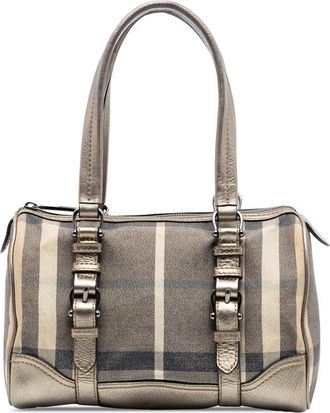 Burberry Pre-owned Burberry Smoke Check Canvas Boston Bag Ladies TL2L1WTA5HKK253N