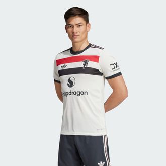 adidas adidas Performance Mens Manchester United 24/25 Third Authentic Jersey - Off-White Recycled Material - Size X-Small