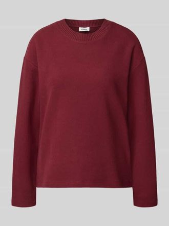 s.Oliver Red Label Regular Fit Pullover aus Baumwoll-Mix in Bordeaux, Größe 34