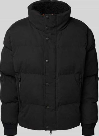 Boss Orange by Hugo Boss BOSS Orange Regular Fit Steppjacke mit Stehkragen Modell OCAMP in Black, Größe 48
