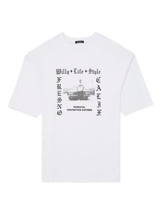 Willy Chavarria graphic-print T-shirt - men - Cotton - L - White