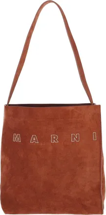 Marni Borsa Tote Logo In Suede