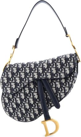Dior Saddle Handbag Oblique Canvas Medium shoulder bag - Blauw