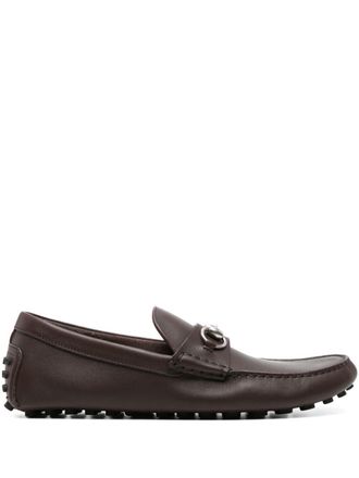 Gucci Horsebit-deatil leather loafers - Brown