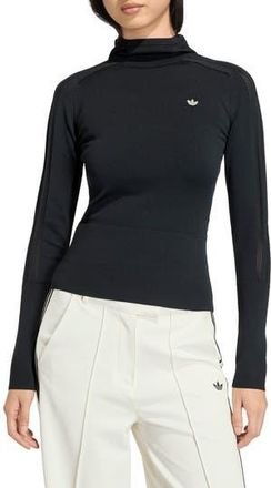 adidas Hooded Logo Knit Sweater in Black at Nordstrom Rack, Size X-Small