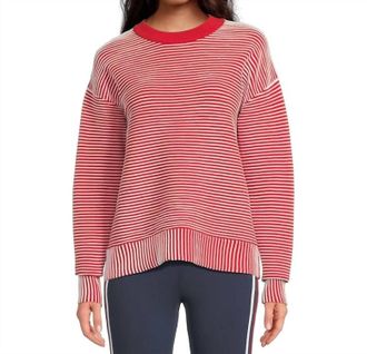 Beach Riot Occulus Crewneck Sweater In Peppermint Two Tone