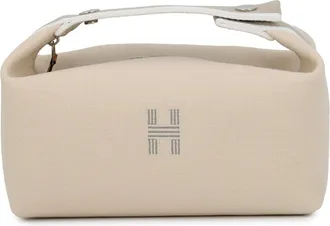 Herm&egrave;s Kara Beige Canvas Pouch (Pre-Owned)