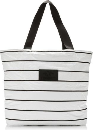 Aloha Collection Day Tripper Pinstripe Water Resistant Tyvek Tote in Black/White at Nordstrom