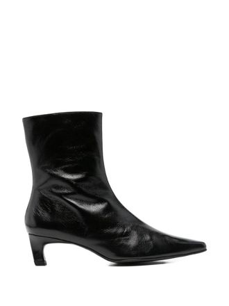 Alohas Ambar Rift Black Leather Ankle Boots