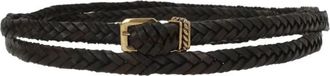 Etro Riem multipassante 15 - Dames - Riemen - Zwart - 80 CM - Leer - Accessoires