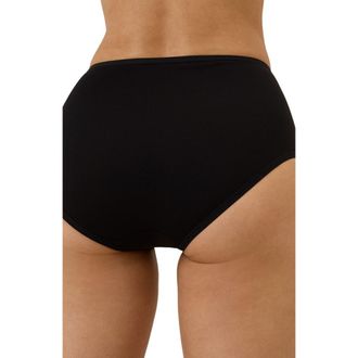 Pact Organic Cotton Everyday High Rise Brief 6-Pack in Black at Nordstrom, Size Small