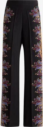 Etro Palazzohose aus Seide mit Print Paisley Plac&eacute;e