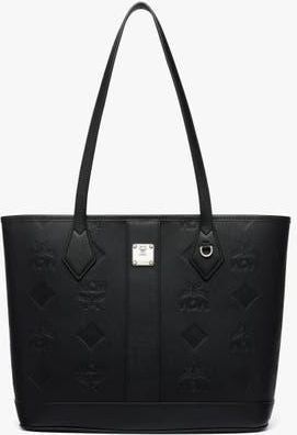 MCM Small New Liz Shopper in Embossed Monogram Leather in Black at Nordstrom