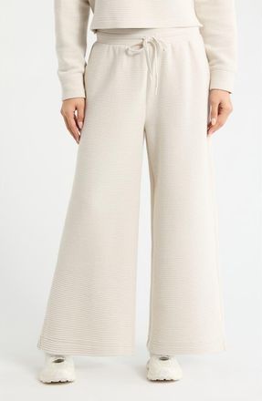 Zella Ottoman Wide Leg Ankle Pants in Grey Moonbeam at Nordstrom, Size Xx-Large