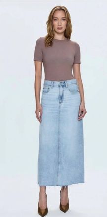 Pistola Denim Raye Low Slung Maxi Skirt In Jardin