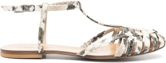 Anna F. Ballerine con stampa - Toni neutri