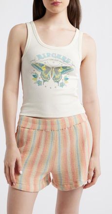 Rip Curl Moon Stretch Cotton Rib Graphic Tank in Bone at Nordstrom, Size Xx-Small