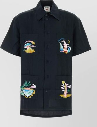 Casablanca viscose linen shirt