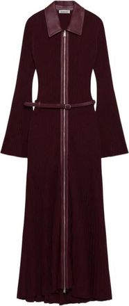 SIMKHAI Vestido midi de punto con cuello Ismelle - Dresses - Mujer - P&uacute;rpura - M
