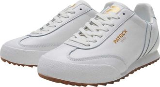 Patrick Mens Rio Leather Running Trainers (White) - Size UK 8