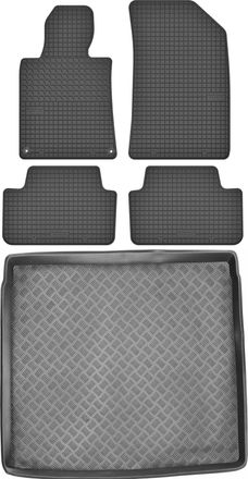 OEM Juego De Alfombrillas De Goma Para Peugeot 508 I Sw De 2010 A 2017: Alfombrilla Para Coche + Alfombrilla Para Maletero