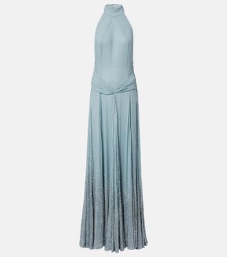 New Arrivals Vestido de fiesta Halo de seda adornado