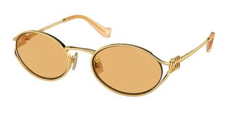 Miu Miu MU52YS 5AK10B Womens Sunglasses Gold Size 54