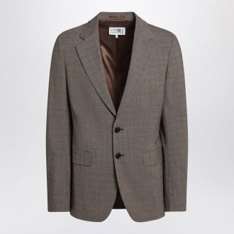 Maison Margiela Single Breasted Jacket Brown In Wool Blend