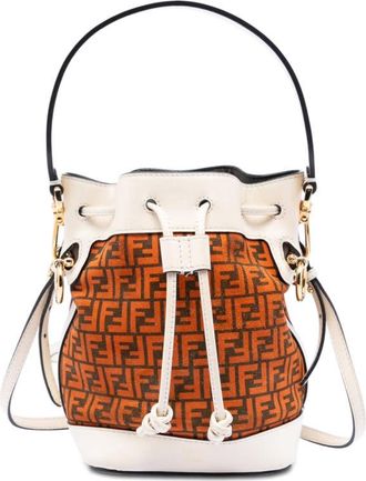Fendi Pre-owned Fendi Mini Zucca Suede Mon Tresor Bucket Bag Ladies 21SKWBJLQX6R93H1