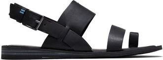 Toms Zwarte Leren Freya Sandaal - Dames - Sandalen - Zwart - 37 EU - Schoenen