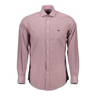 Harmont & Blaine Overhemden, Heren, Rood, L, Katoen, Trendy en Modern Rood Katoenen Overhemd