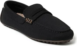Dearfoams Hazel Stretch Knit Driving Loafer Slipper in Black at Nordstrom, Size 9
