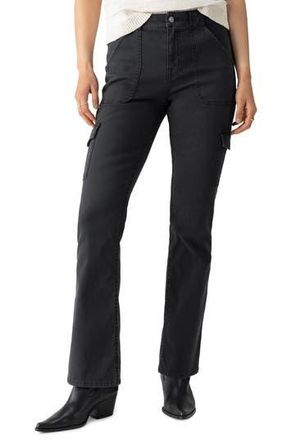 Sanctuary Hayden Sculpted Cotton Blend Bootcut Cargo Pants in Black at Nordstrom Rack, Size 26