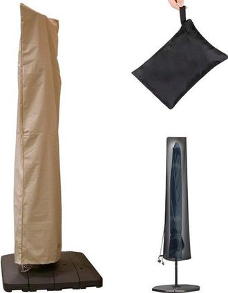 OEM Funda Para Sombrilla, Hasta 190 Cm, Impermeable, Oxford, Con M&aacute;stil Telesc&oacute;pico, Resistente A La Intemperie, Playa Y Balc&oacute;n, Color Negro
