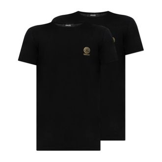 Versace Tops, Heren, Zwart, 3Xl, Katoen, Katoenen T-shirt Two-Pack
