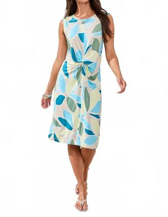 Tribal Printed Sleeveless Jersey Dress In Multicolor